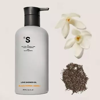 S SIXTEENSAROMA Гидрофильное парфюмированное масло для душа Love Shower Oil Black Pepper + Neroli