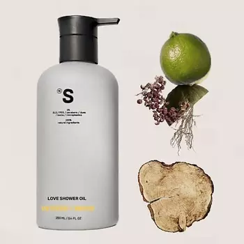 S SIXTEENSAROMA Гидрофильное парфюмированное масло для душа LOVE SHOWER OIL VETIVER + WOOD