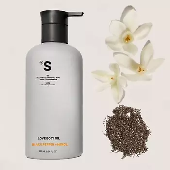 S SIXTEENSAROMA Масло для тела парфюмерное LOVE BODY OIL BLACK PEPPER + NEROL