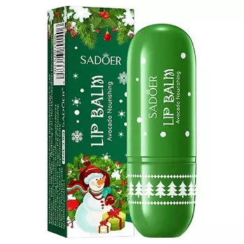 SADOER Бальзам для губ Питательный Christmas с экстрактом авокадо