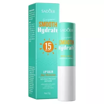 SADOER Бальзам для губ увлажняющий и разглаживающий с защитой от солнца SPF15
