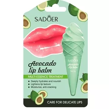 SADOER Бальзам для губ увлажняющий с авокадо 6.0
