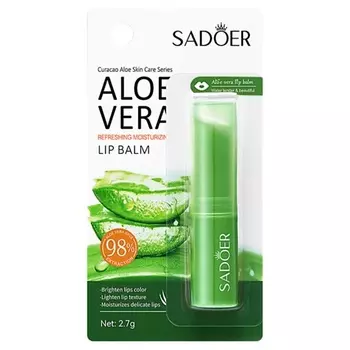SADOER Бальзам для губ увлажняющий с соком алоэ вера 2.7