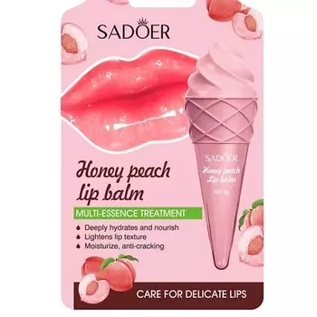 SADOER Бальзам для губ увлажняющий с медовым персиком 6.0