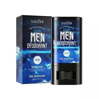 SADOER Дезодорант стик мужской парфюмированный Прохлада океана