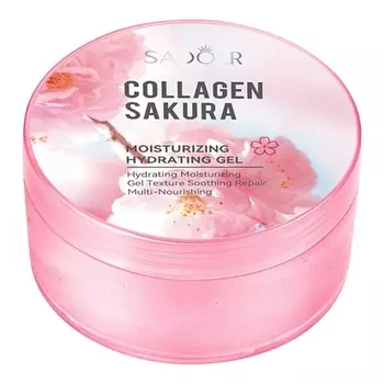 SADOER Гель для лица и тела Увлажняющий с коллагеном и экстр. из сакуры