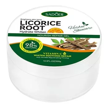 SADOER Гель для лица и тела восстанавливающий с корнем солодки и витамином С