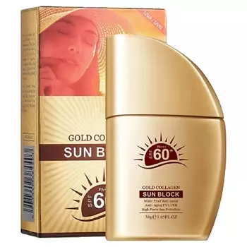 SADOER Крем для лица и тела SPF60+ Солнцезащитный Gold с коллагеном