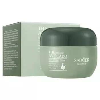 SADOER Крем для лица органический увлажняющий с экстрактом авокадо 50.0