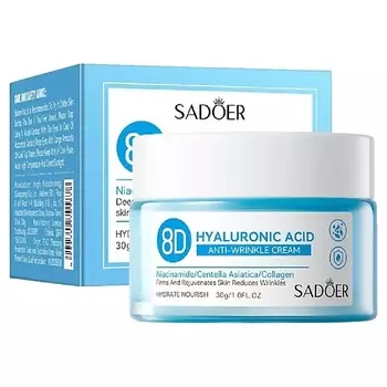SADOER Крем для лица против морщин антивозрастной с гиалуроновой кислотой