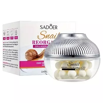 SADOER Крем для лица против морщин с восстанавливающим улиточным коллагеном