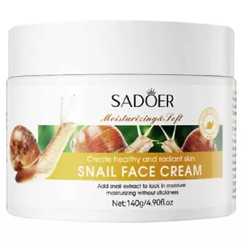 SADOER Крем для лица увлажняющий и питательный с муцином улитки 140.0