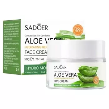 SADOER Крем для лица увлажняющий и питательный с соком алоэ вера 50.0