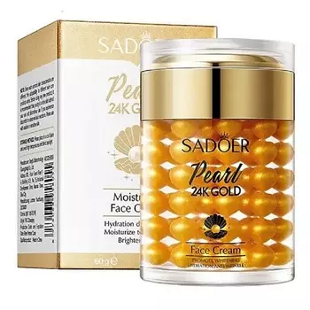 SADOER Крем для лица увлажняющий и восстанавливающий жемчужный с золотом 24 карата 60.0