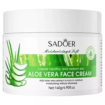 SADOER Крем для лица увлажняющий с алоэ вера 140.0