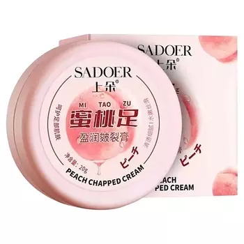 SADOER Крем для ног против трещин увлажняющий с ароматом персика