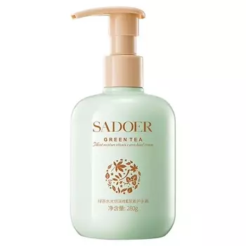 SADOER Крем для рук Green Tea увлажняющий с витамином Е и мочевиной
