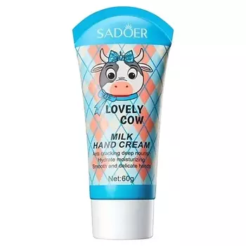 SADOER Крем для рук Lovely Cow увлажняющий с экстрактом молока