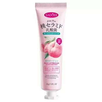 SADOER Крем для рук питательный с экстрактом персика и лактобактериями