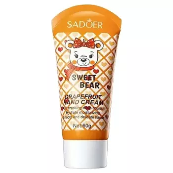 SADOER Крем для рук против сухости Sweet Bear с экстрактом грейпфрута и маслом ши