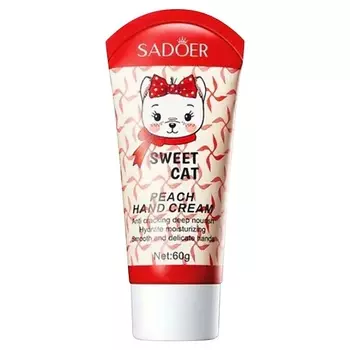 SADOER Крем для рук Sweet Cat увлажняющий с экстрактом персика