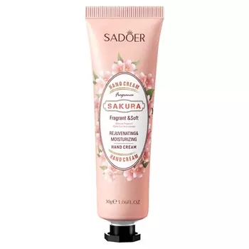 SADOER Крем для рук увлажняющий и омолаживающий с экстрактом цветков сакуры 30.0