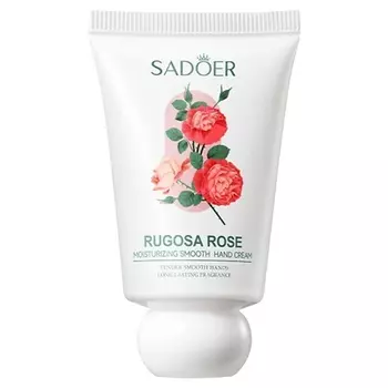 SADOER Крем для рук увлажняющий и разглаживающий с ароматом розы