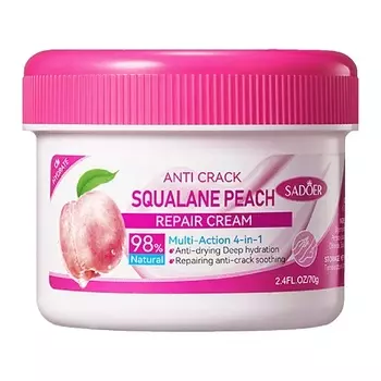SADOER Крем для тела против трещин со скваланом и экстрактом персика