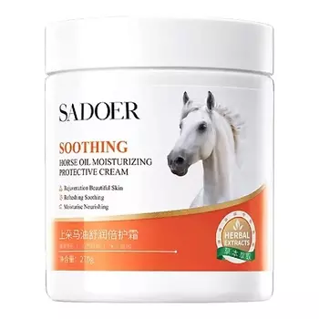 SADOER Крем для тела успокаивающий с лошадиным маслом и экстрактами трав