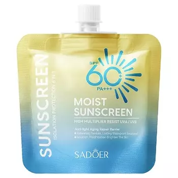 SADOER Крем для тела увлажняющий солнцезащитный SPF60+ PA+++