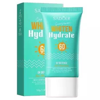 SADOER Крем солнцезащитный SPF60+ увлажняющий и осветляющий с витамином Е