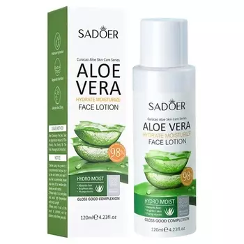 SADOER Лосьон для лица увлажняющий и питательный с соком алоэ вера 120.0