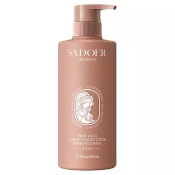SADOER Лосьон для тела парфюмированный Малиновый закат с фруктовыми кислотами