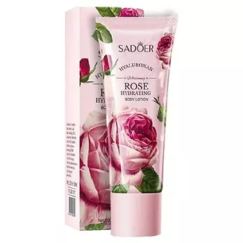 SADOER Лосьон для тела увлажняющий с розой и гиалуроновой кислотой