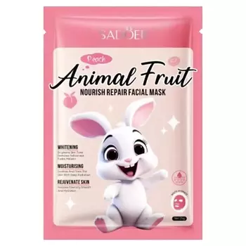 SADOER Маска для лица Animal Fruit питательная восстанавливающая с персиком