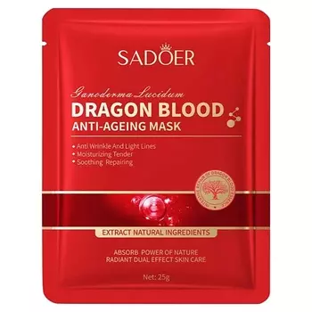 SADOER Маска для лица антивозрастная с экстрактом ганодермы и кровью дракона