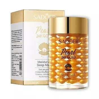 SADOER Маска для лица гелевая ночная увлажняющая и восстанавливающая с золотом 24 карата 120.0