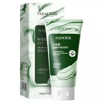 SADOER Маска для лица очищающая поры с хлорофилом и аминокислотами