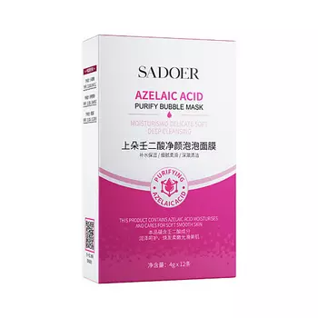 SADOER Маска для лица очищающая пузырьковая с азелаиновой кислотой