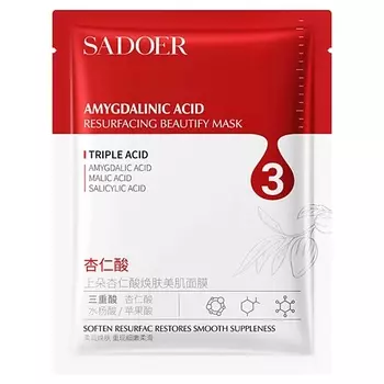SADOER Маска для лица омолаживающая и восстанавливающая с миндальной кислотой