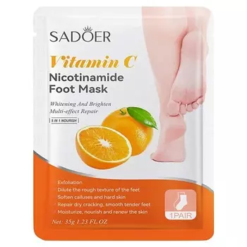 SADOER Маска для ног с никотинамидом и витамином С