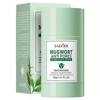 SADOER Маска стик глиняная сужающая поры против акне c экстрактом полыни