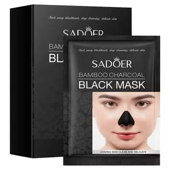 SADOER Маски для носа от черных точек с бамбуковым углем 1.0