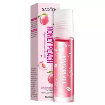 SADOER Масло для губ увлажняющее и питательное Медовый персик