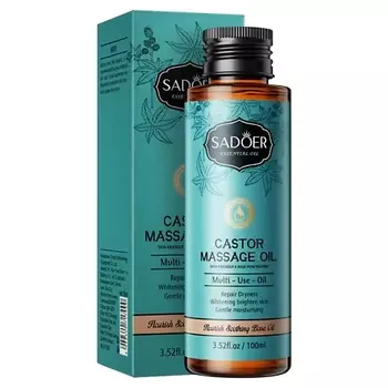 SADOER Массажное масло питательное и успокаивающее с касторовым маслом