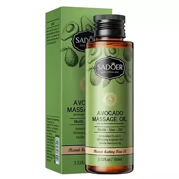 SADOER Массажное масло питательное и успокаивающее с авокадо