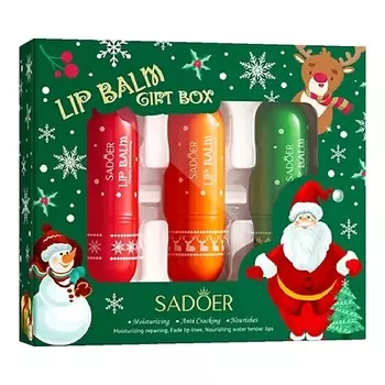 SADOER Набор бальзамов для губ Christmas