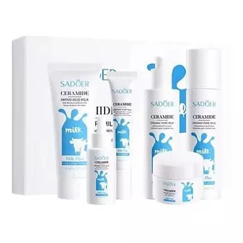 SADOER Набор косметики для лица с аминокислотами и экстрактом коровьего молока