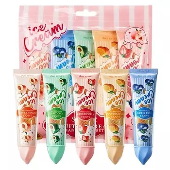 SADOER Набор кремов для рук IceCream персик, черника, авокадо, апельсин и клубника