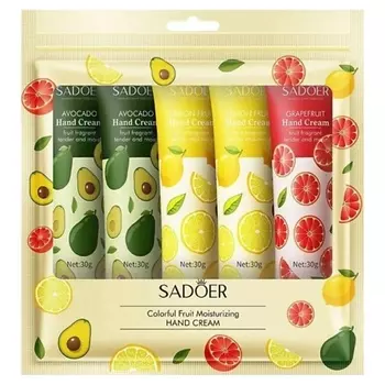SADOER Набор кремов для рук увлажняющих фруктовых: лимон, авокадо, грейпфрут 1.0